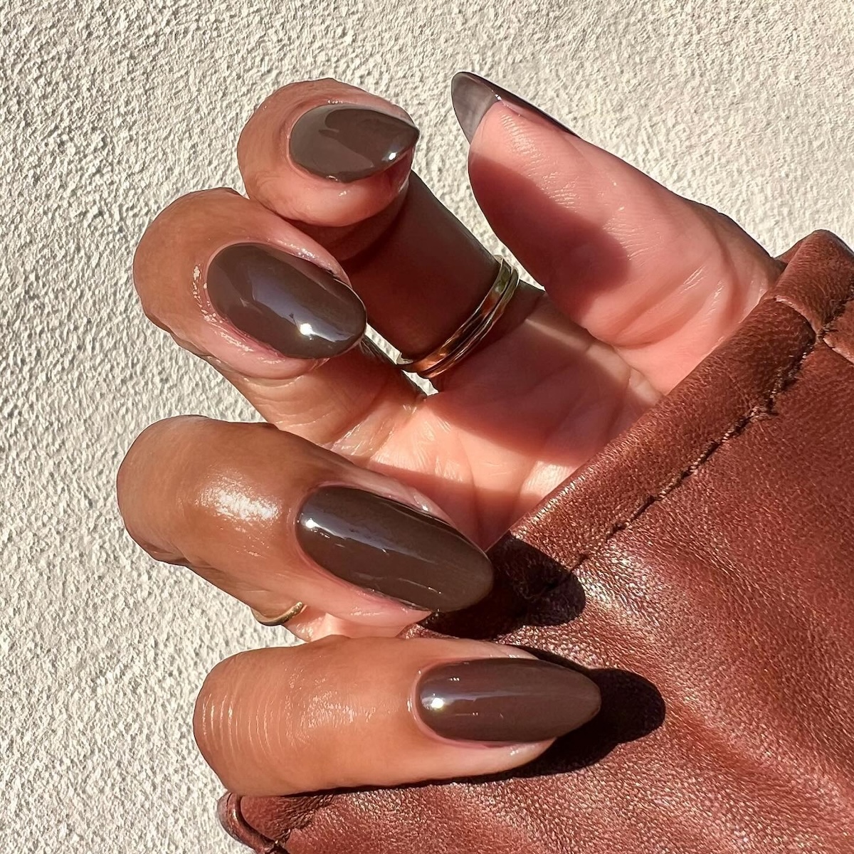 Dark chocolate nails