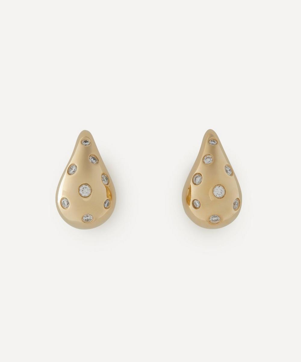 14ct Gold Happy Tears Diamond Stud Earrings