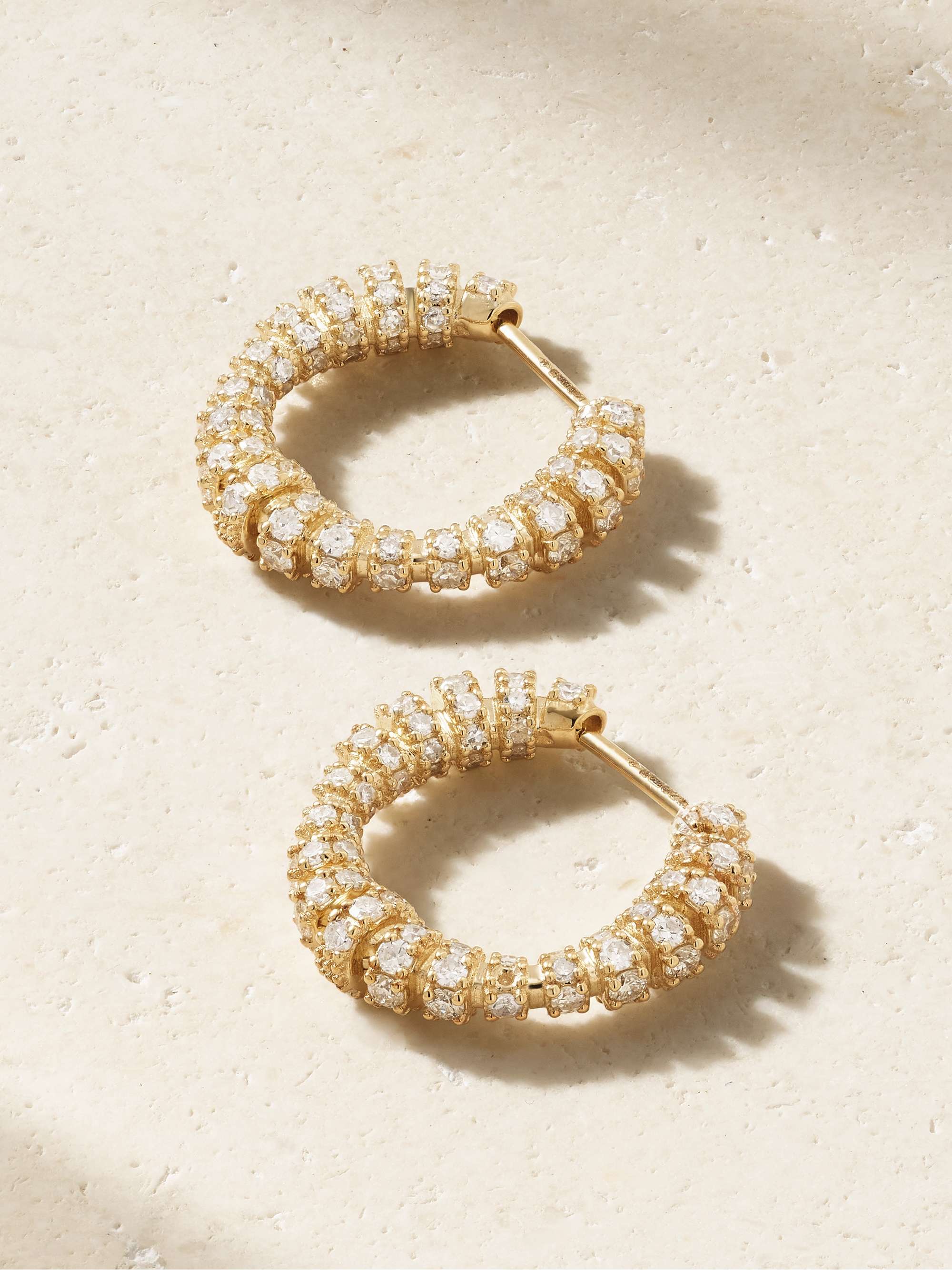 Helix 14-Karat Recycled Gold Diamond Hoop Earrings