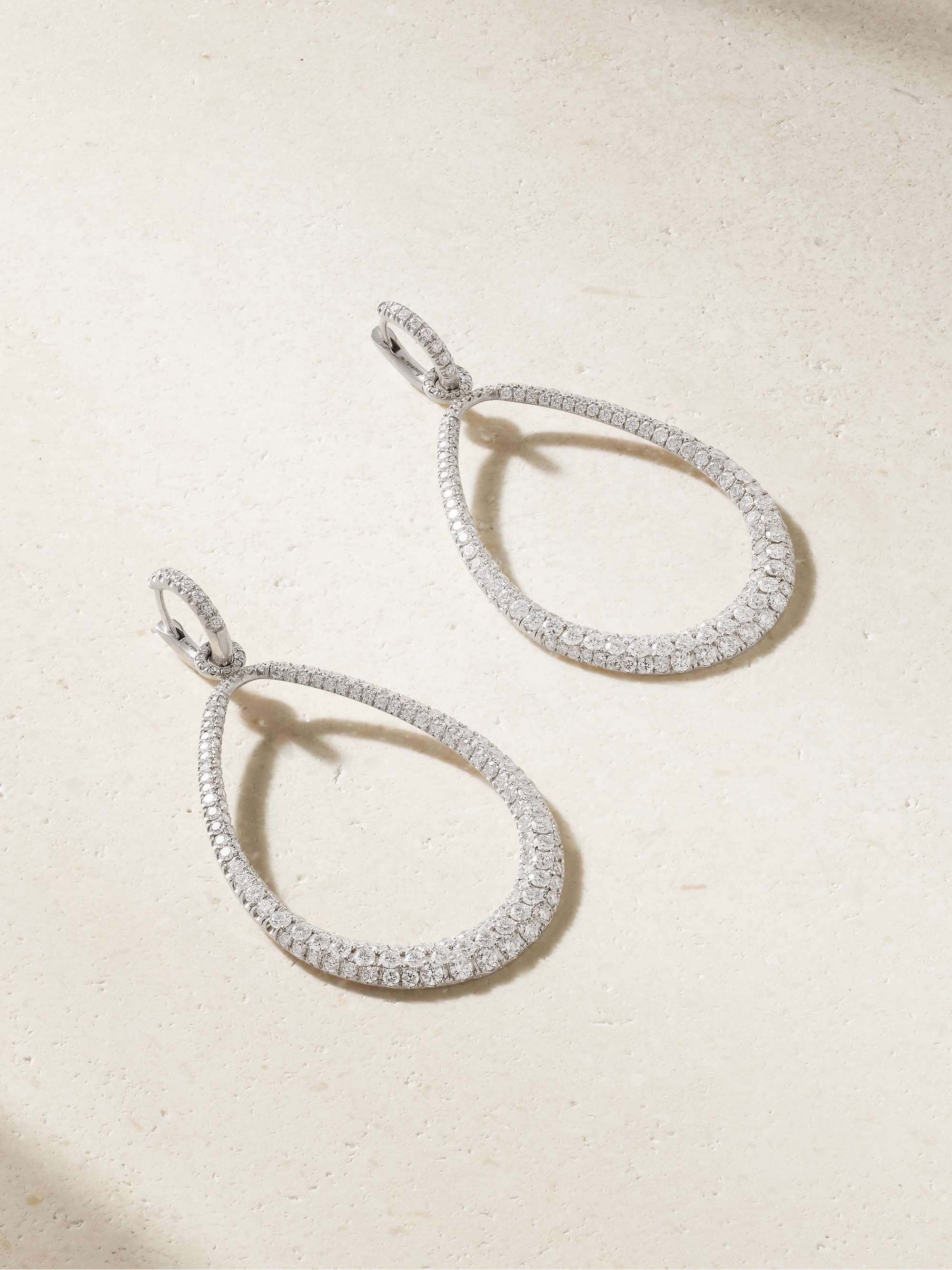 Swing 18-Karat White Gold Diamond Hoop Earrings