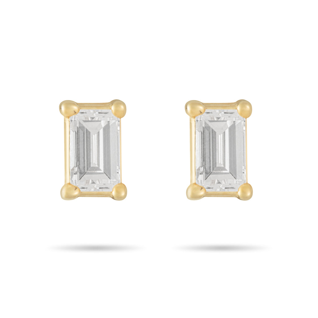 Baguette Diamond Stud