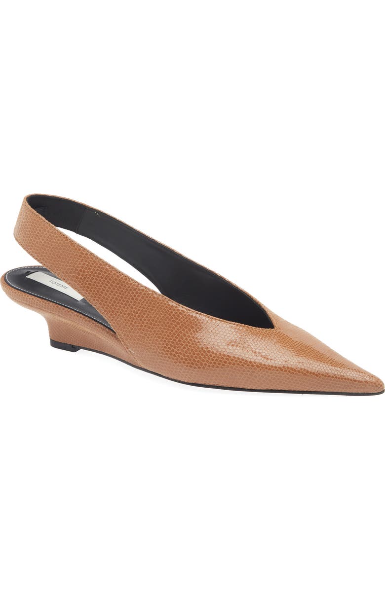 Snakeskin Embossed Wedge Pump