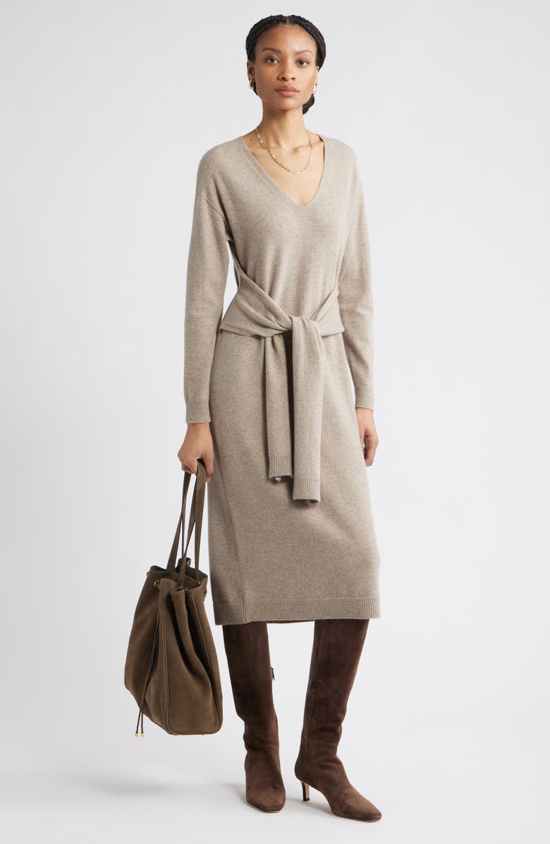Long Sleeve Wool &amp;amp; Cashmere Blend Sweater Dress