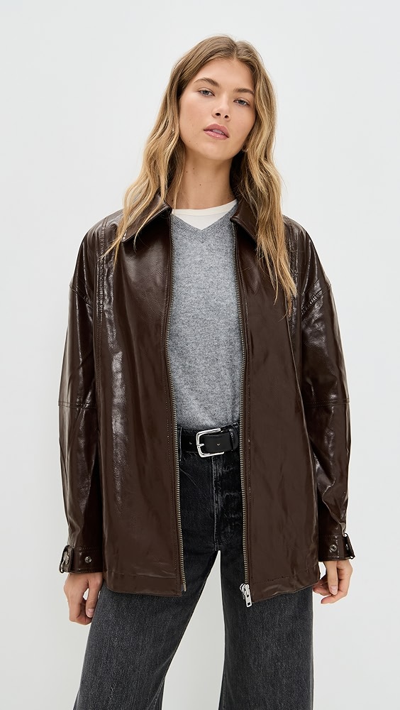 Free People Sloane Faux Leather Jacket