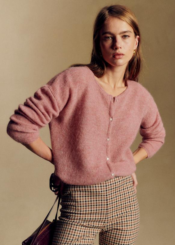 Gaspard Cardigan - Rosewood - Super Kid Mohair - S&amp;eacute;zane