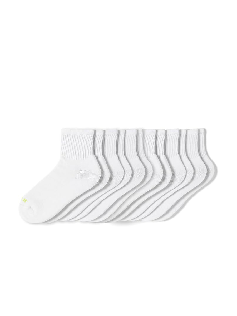 HUE, Hue Women&#039;s Mini Crew Sock 6-Pack, White, One Size