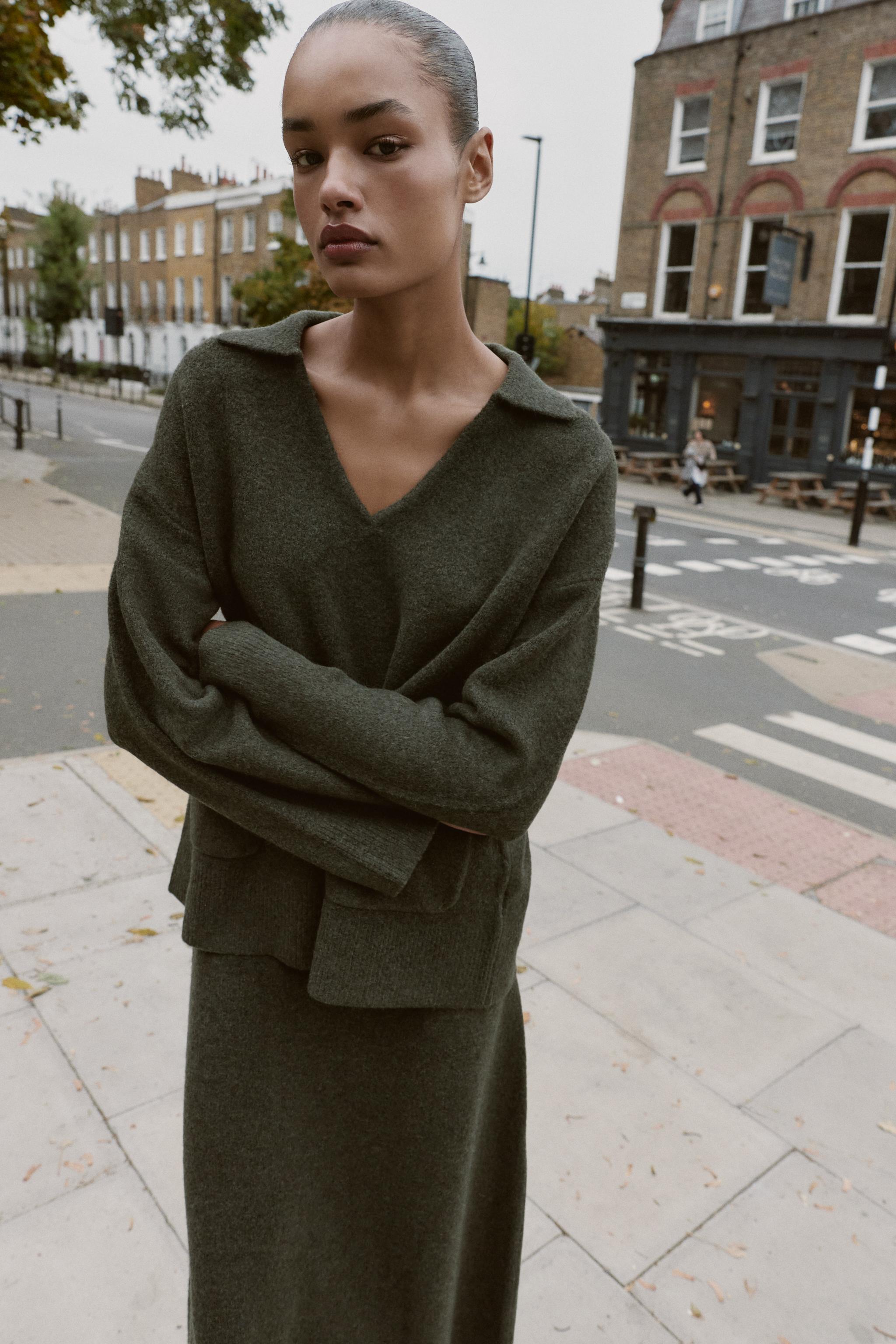 Soft-Touch Knit Polo Jumper