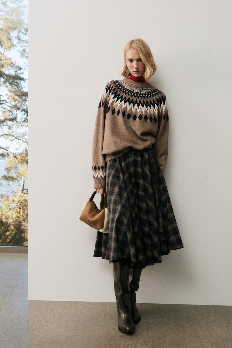 Jacquard-Knit Sweater