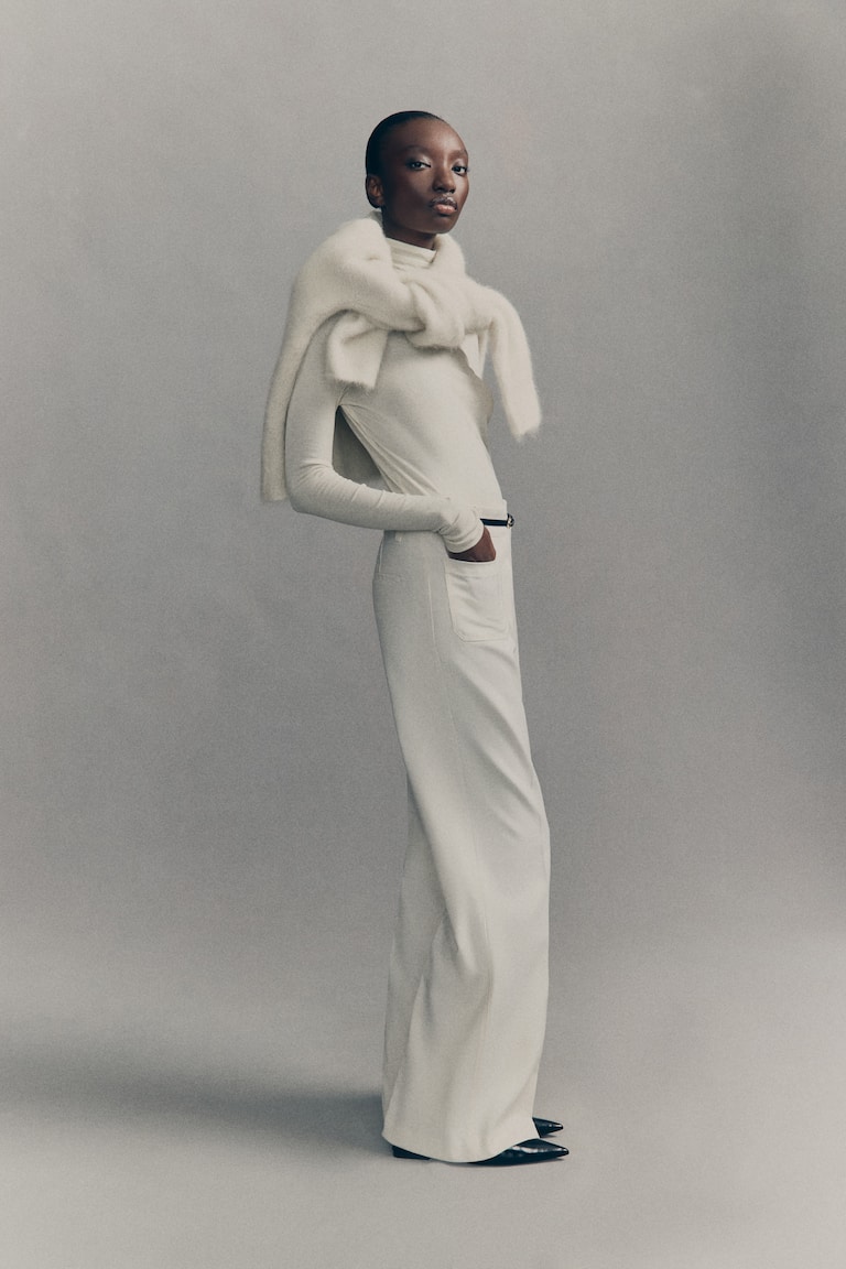 Flared Belted Trousers