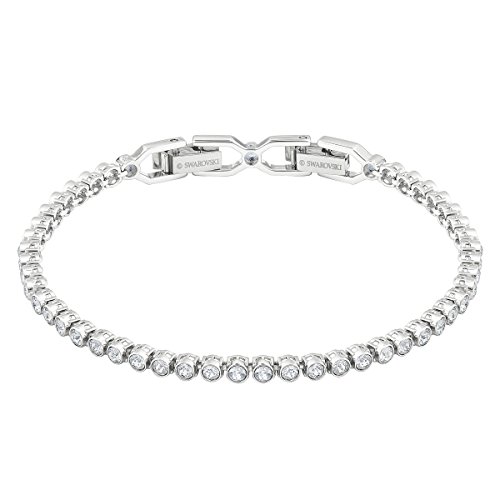 Swarovski Women&#039;s Emily Bracelet Brilliant White Crystals With Rhodium Plating From the Swarovski Emily Collection