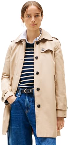 Tommy Hilfiger Women&#039;s Heritage Single Breasted Trench Coat, Beige (nos Beige), Xxl