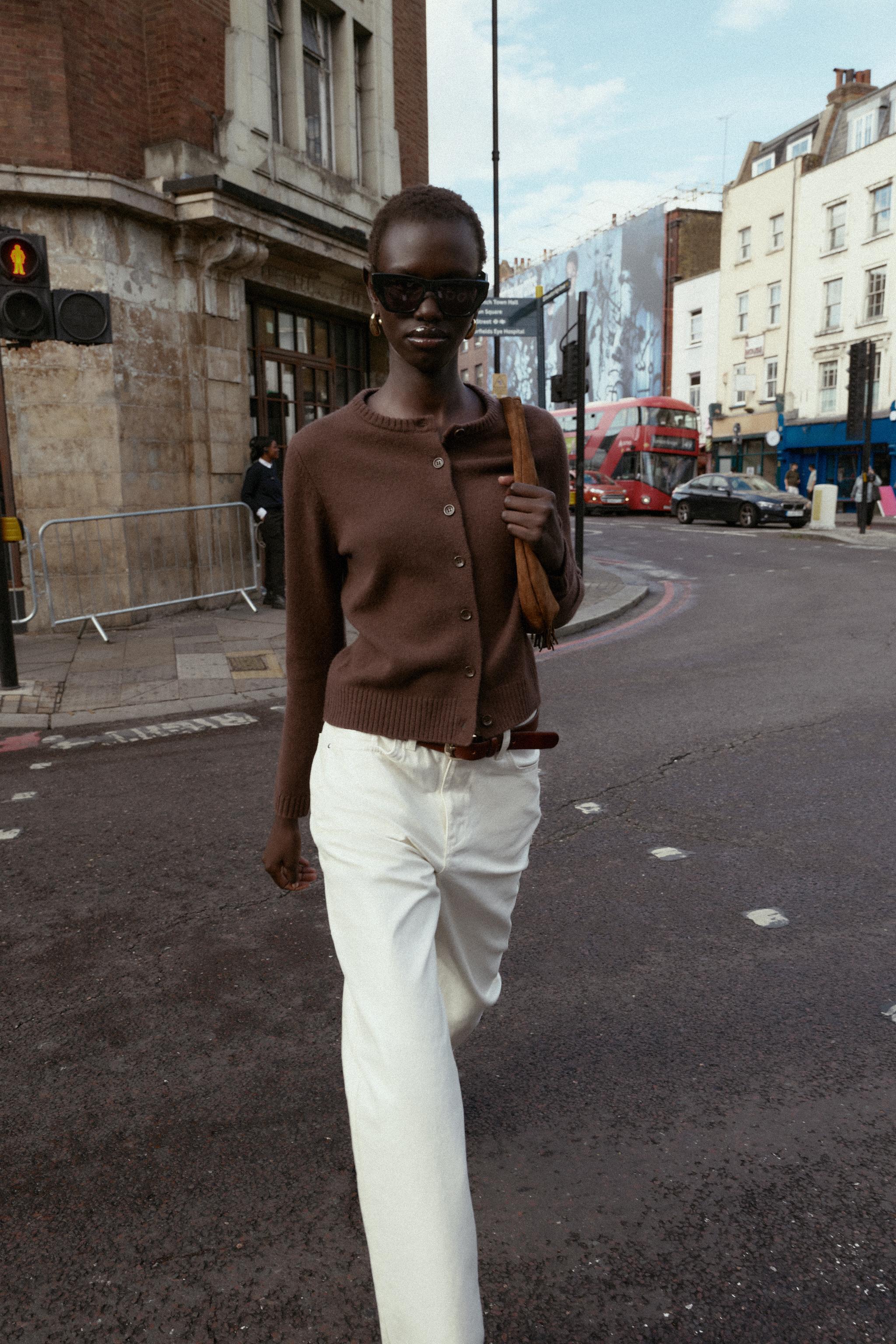 100% Wool Plain Knit Cardigan