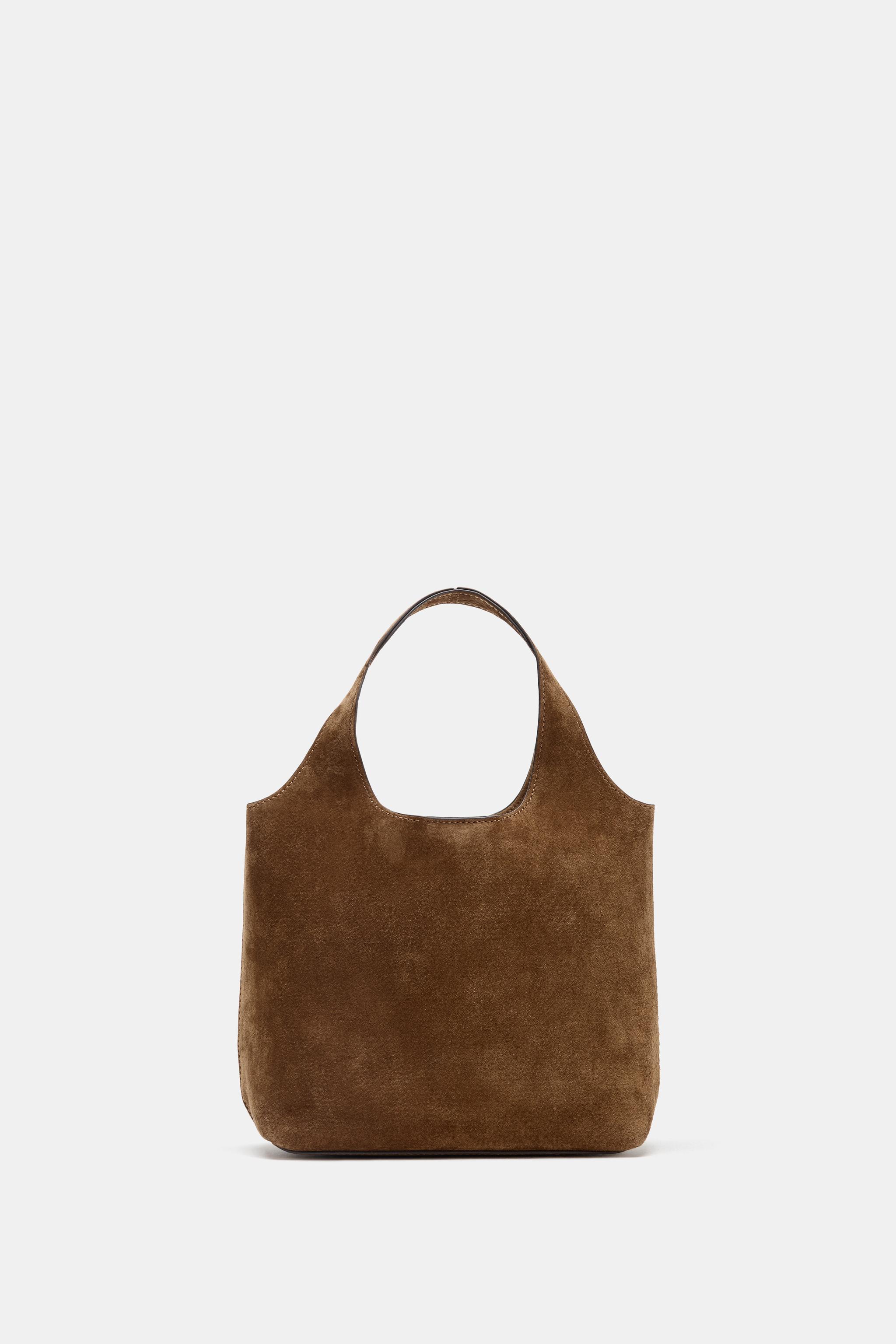 Split Suede Mini Tote Bag