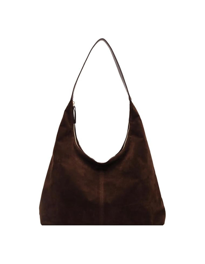 Women&amp;rsquo;s Trendy Suede Tote Bag Shoulder Bags for Women Fall Underarm Bag Winter Hobo Bag Work Purses Suede Travel Handbag