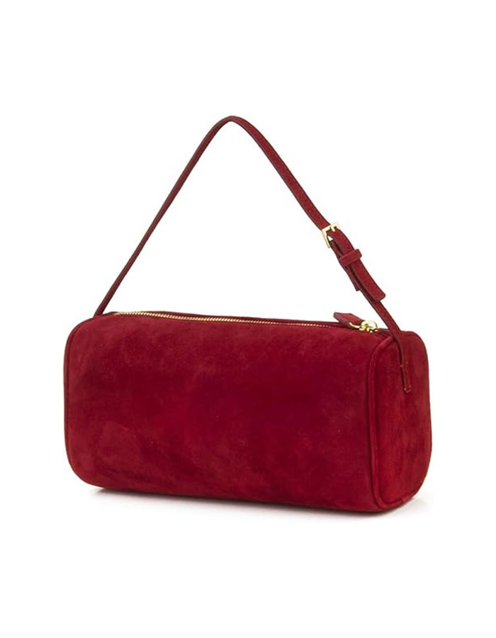 Donnain Premium Suede Leather Crossbody Purses for Women, Small Shoulder Bag With Adjustable Strap and Crossbody Hobo Bag (red)