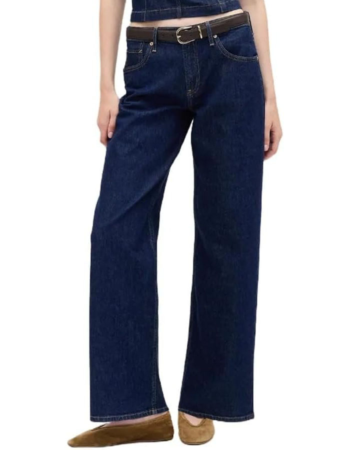 Gap Womens 90&#039;s Low Rise Loose Jeans Dark Indigo 28