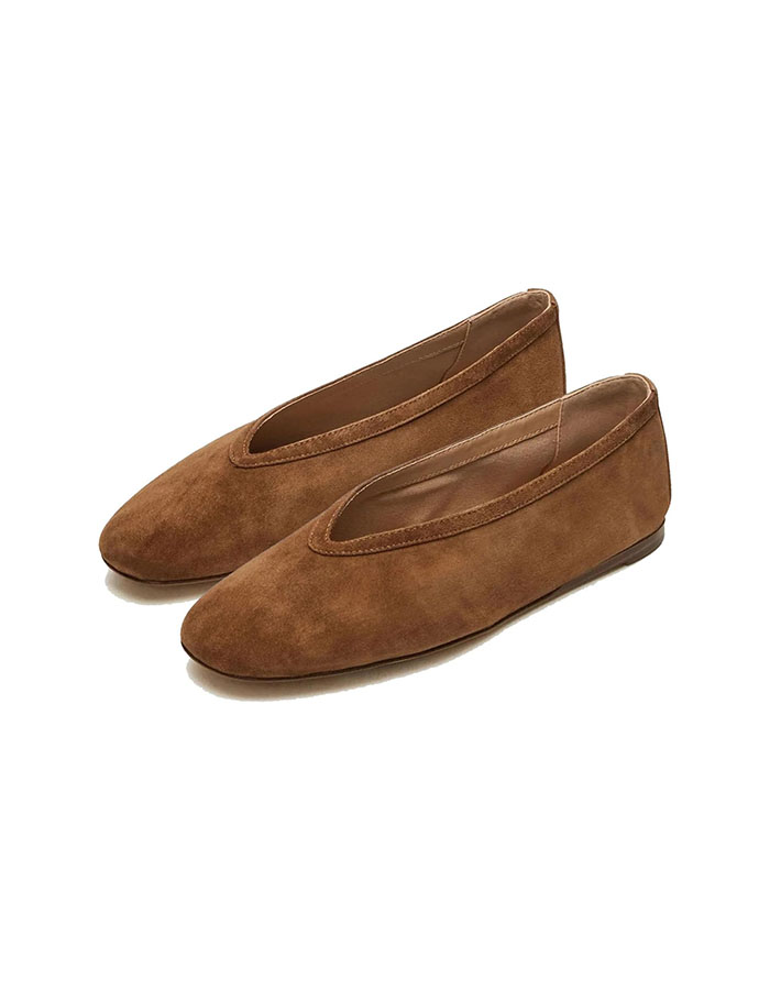 Micifa Brown Ballet Flats for Women Slip on Round Toe Ballerina Flats Comfortable Mary Jane Shoes Casual Daily Wear Working Shoes