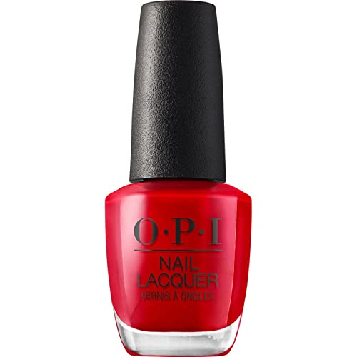 Opi Nail Lacquer Big Apple Red | Opaque Bright Red Cr&amp;egrave;me Chip Resistant Nail Polish | Fast Drying, Streak Free