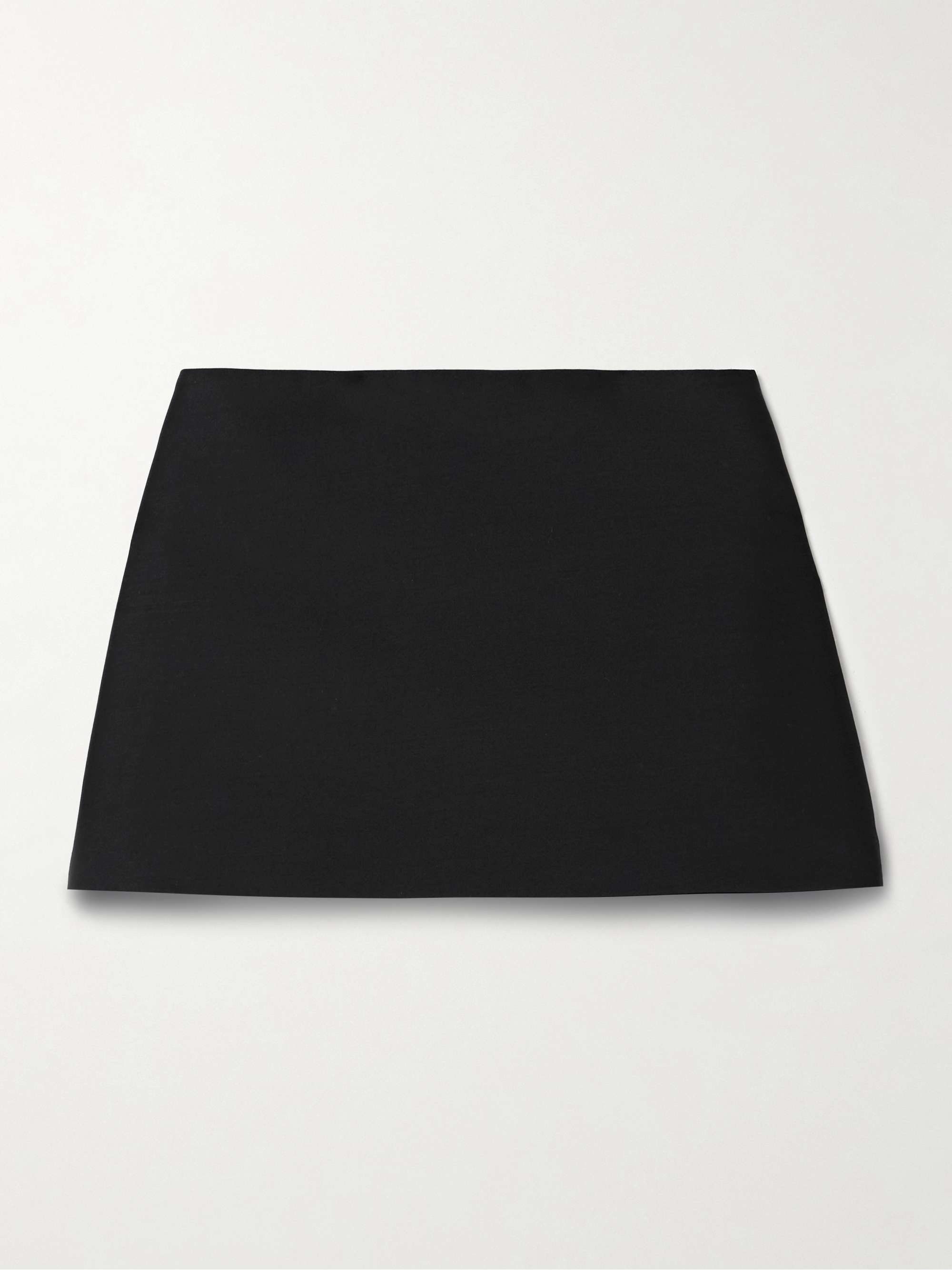 Jett Wool and Silk-Blend Faille Mini Skirt