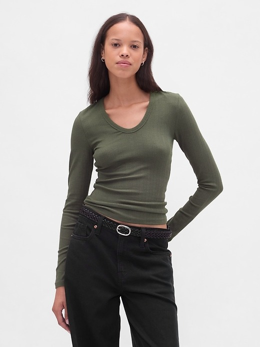 Gap, Sheer Modern Rib T-Shirt