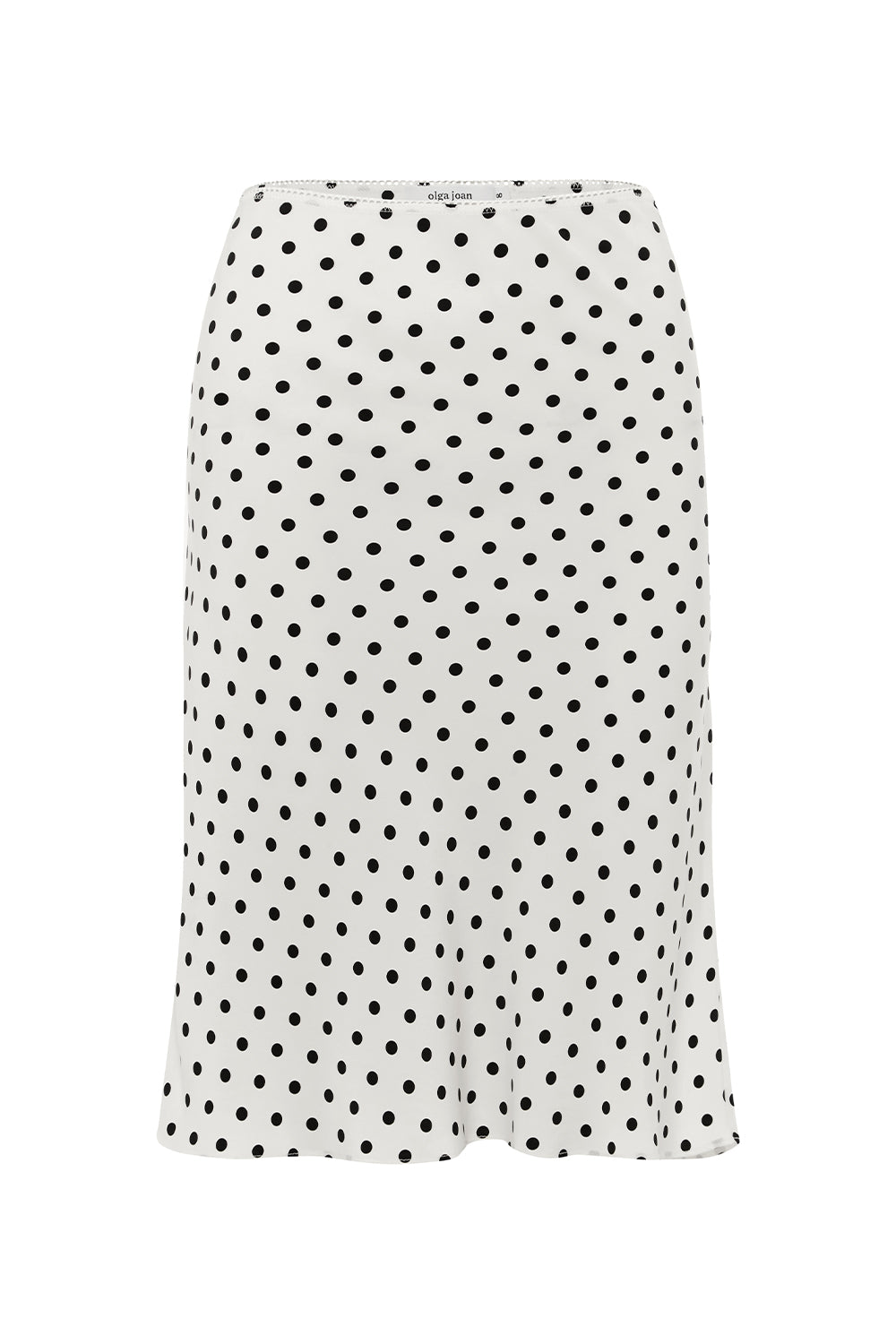 Bias Knee Skirt Pois Bianca - 4