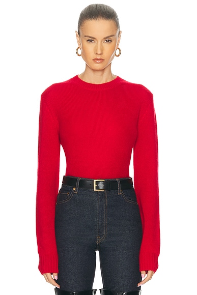 Cashmere Easy Long Sleeve Crewneck Sweater