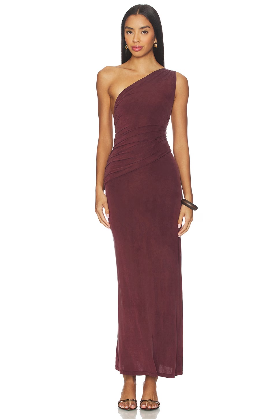 Peachy Den, Amelia One Shoulder Maxi Dress