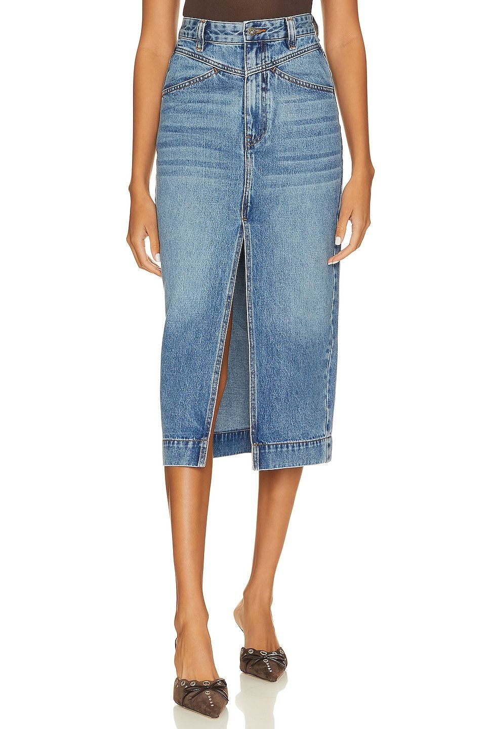 Jonah Midi Denim Skirt