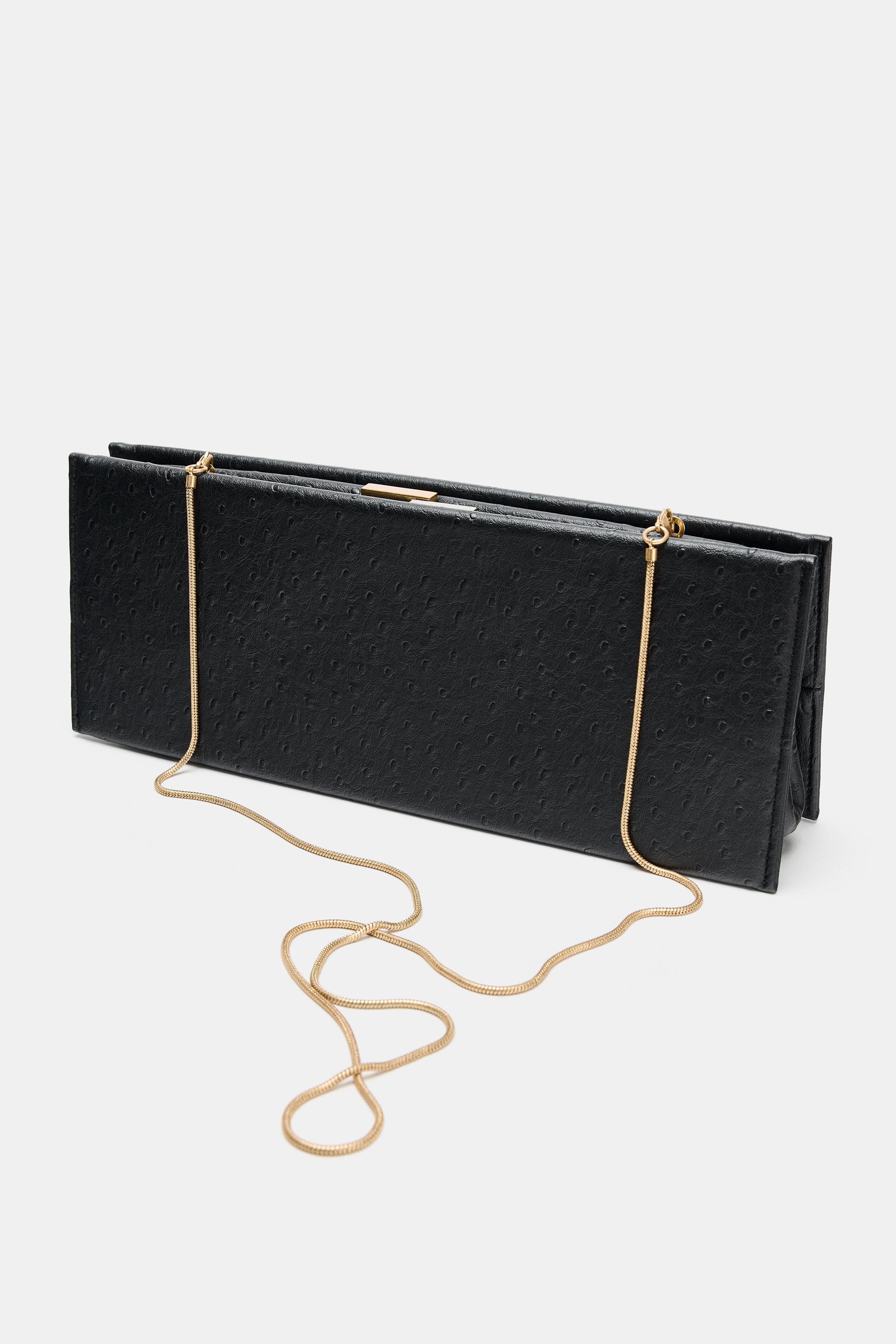 Embossed Long Clutch Bag