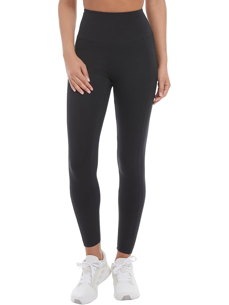 Danskin, Danskin Women&#039;s High Rise Contour Bonded Ankle Leggings, Black Salt, Medium