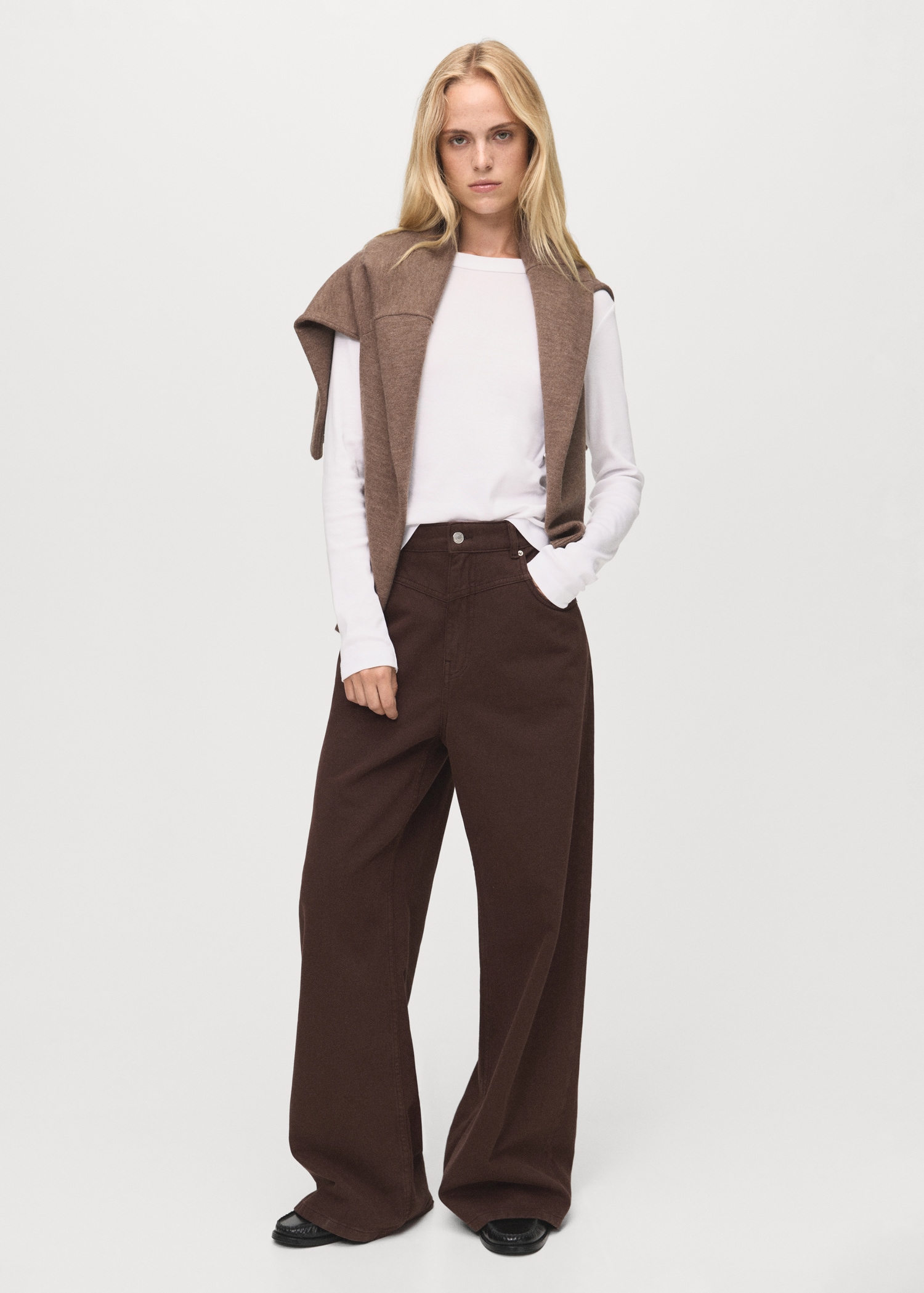 Wide-Leg Mid-Rise Loose-Fit Jeans - Women | Mango Usa