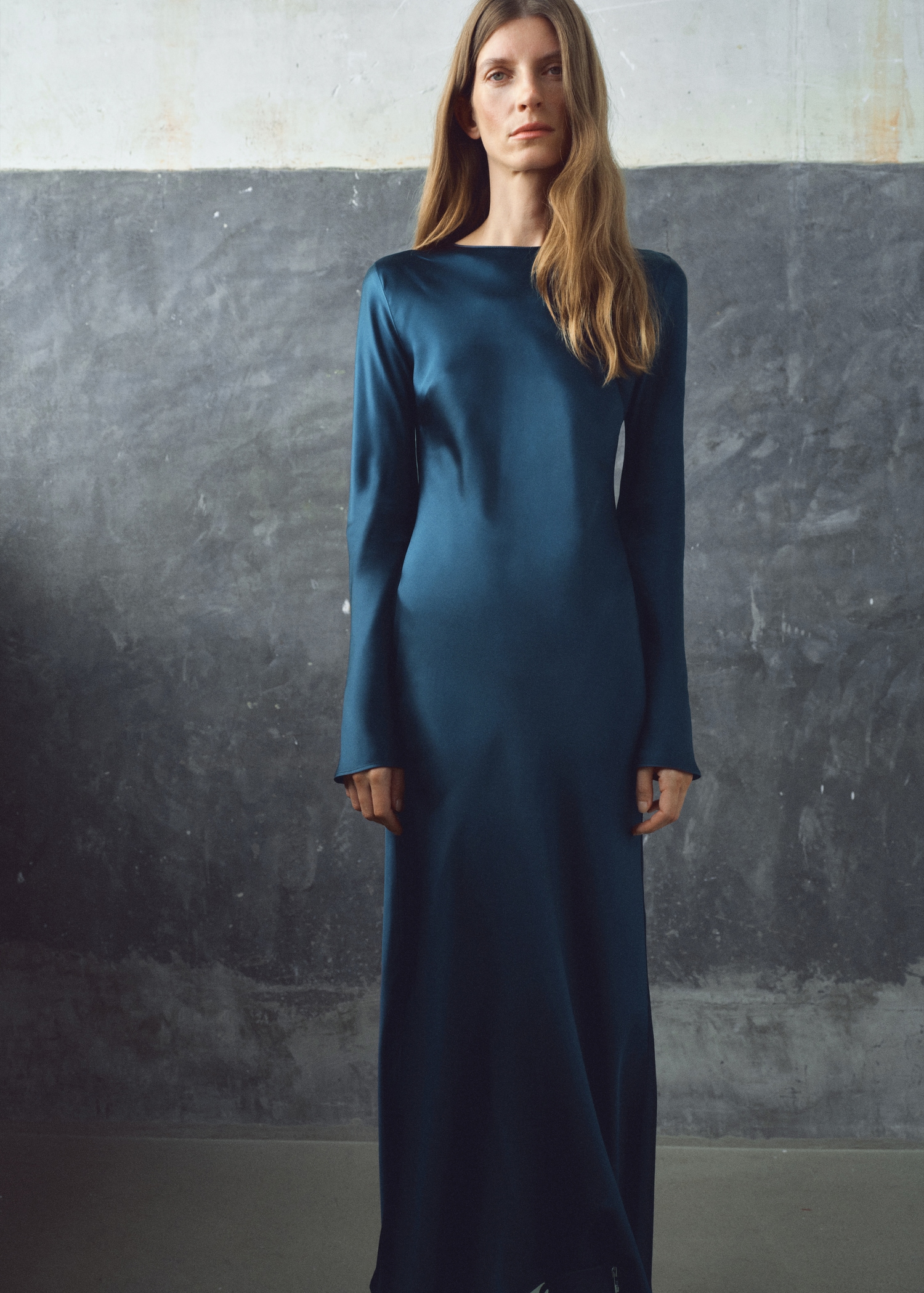 Long Satin Dress - Women | Mango Usa