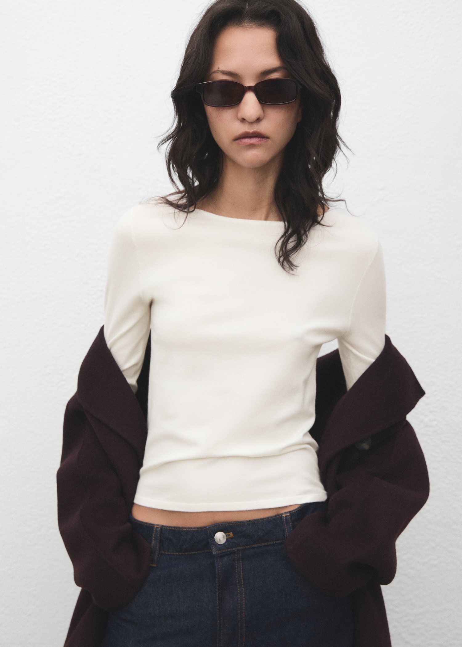 Long-Sleeved Fine-Knit Sweater - Women | Mango Usa