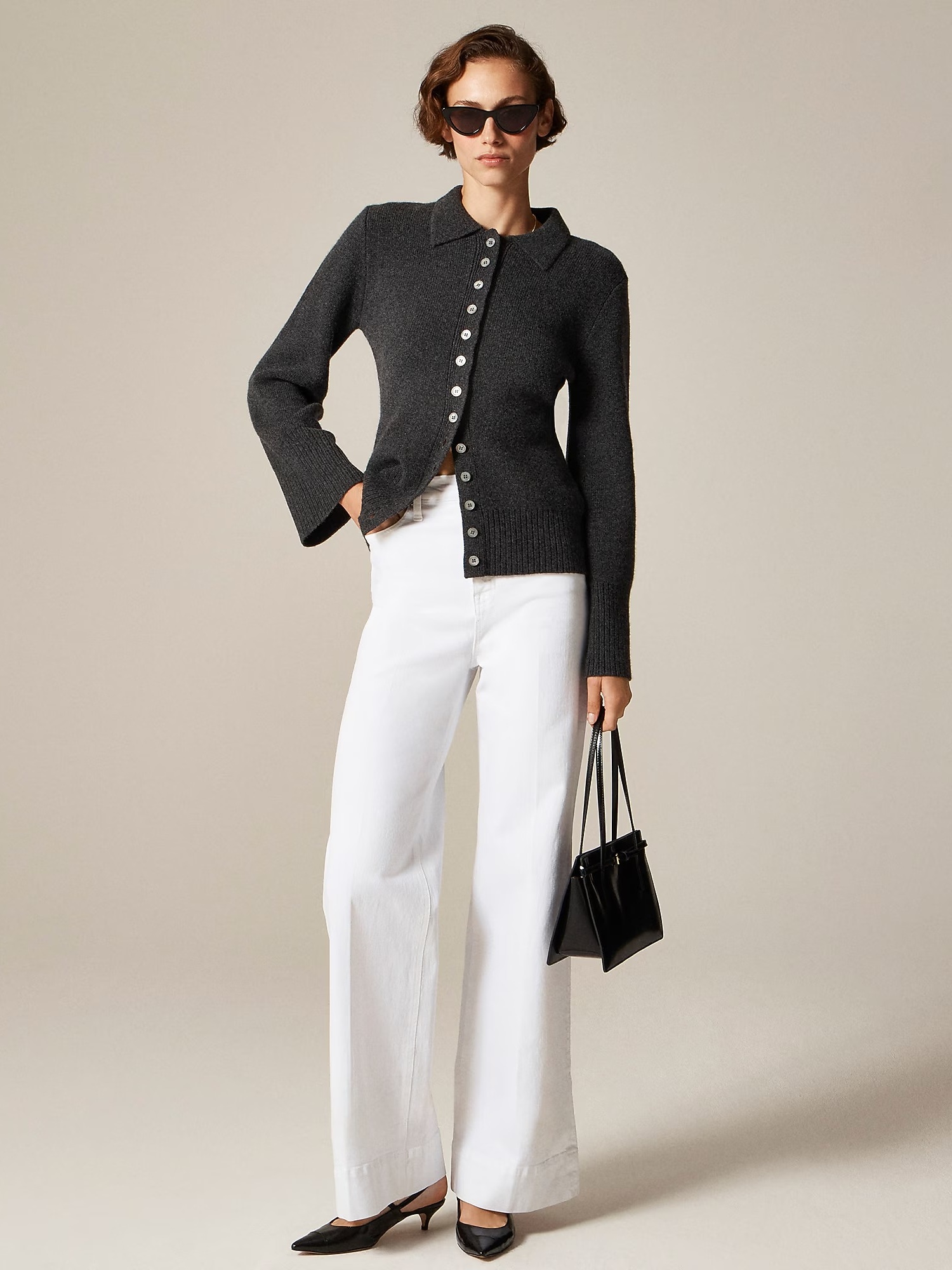 jcrew, Milano-Stitch Cinched-Waist Cardigan
