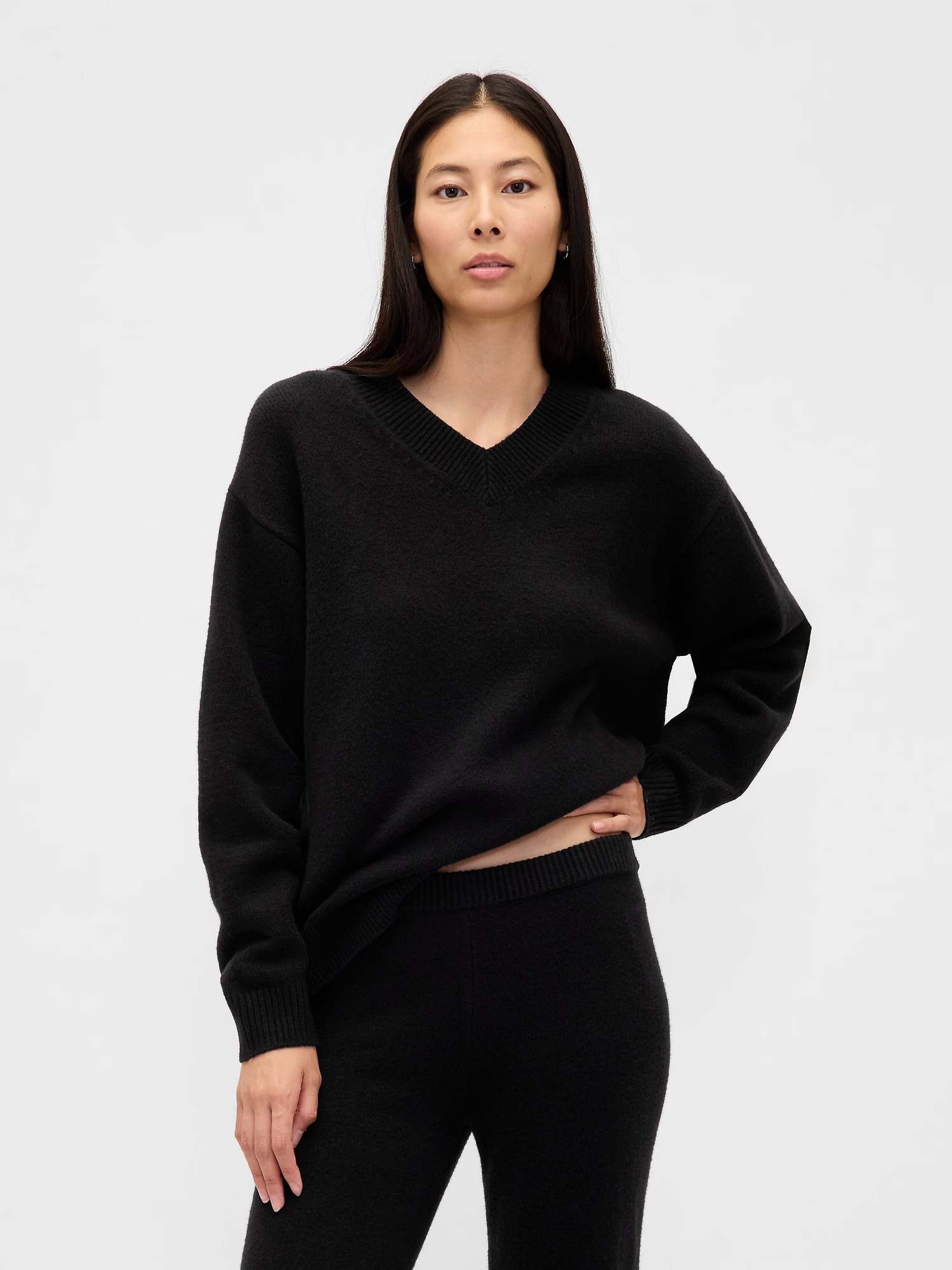 Gap, CashSoft Oversized V-Neck Sweater