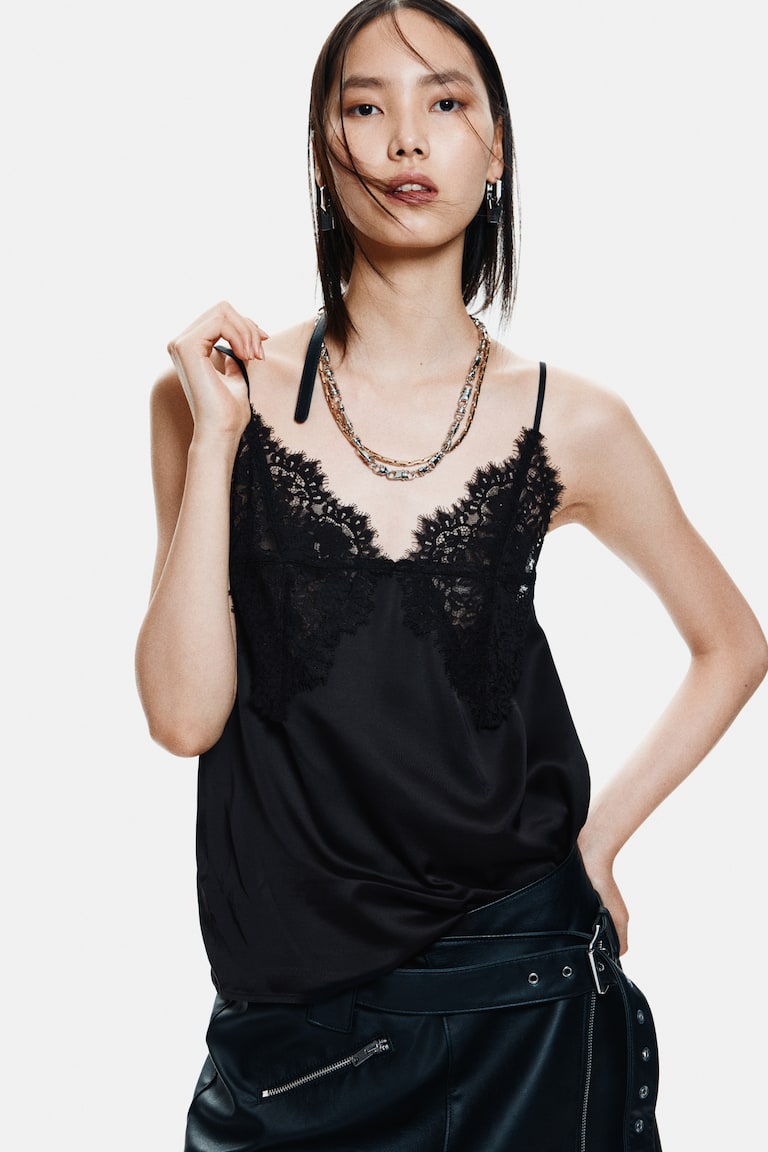 Lace-Detail Camisole Top