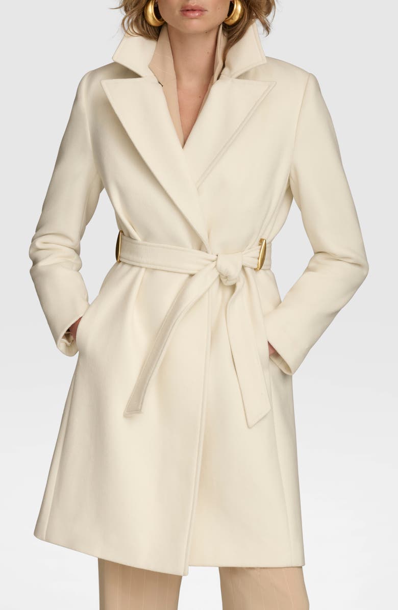 Belted Wool Blend Coat