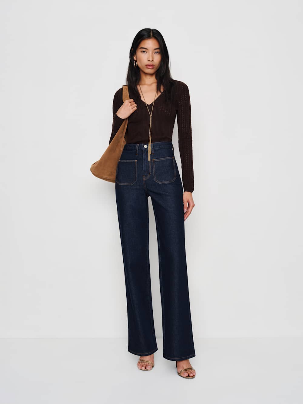 Alyssa Stretch High Rise Wide Leg Jeans