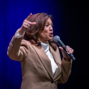 Kamala Harris Responds To Hecklers During Chicago Book Event