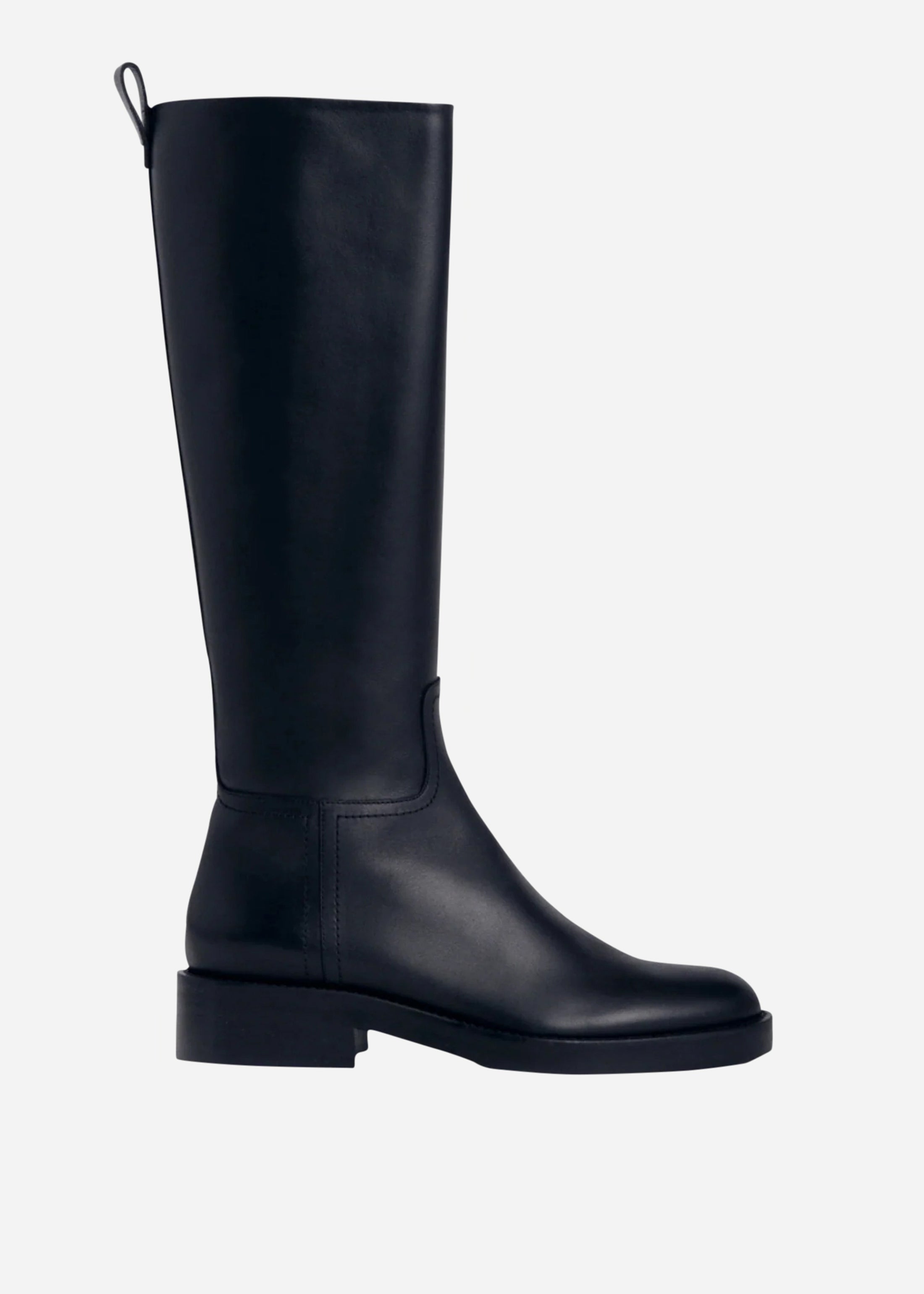 Leather Riding Boot - Black
