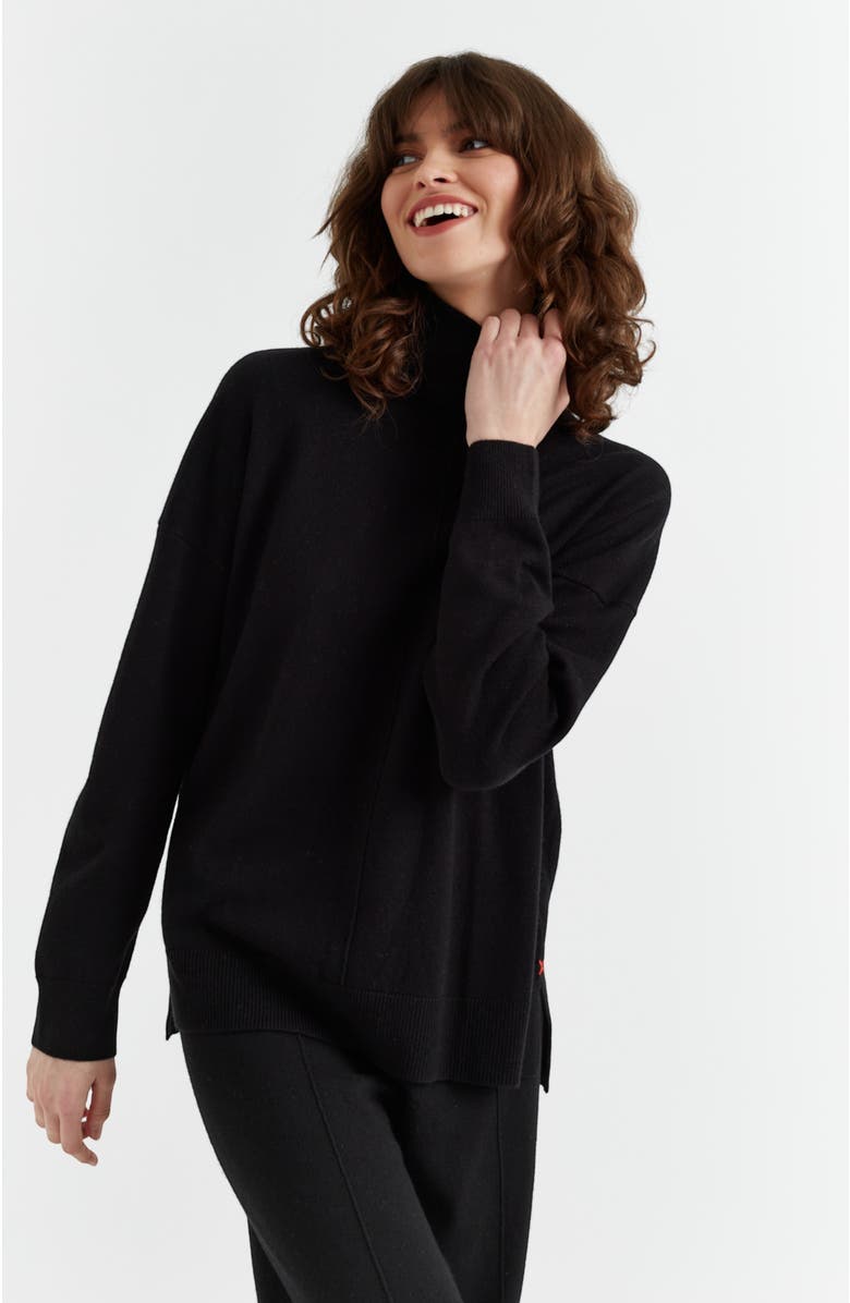 Relaxed Roll Neck Wool &amp;amp; Cashmere Sweater