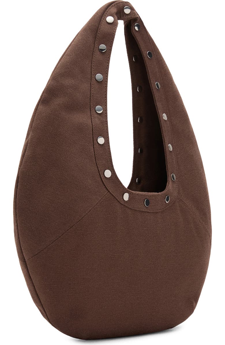 Oval Stud Canvas Shoulder Bag