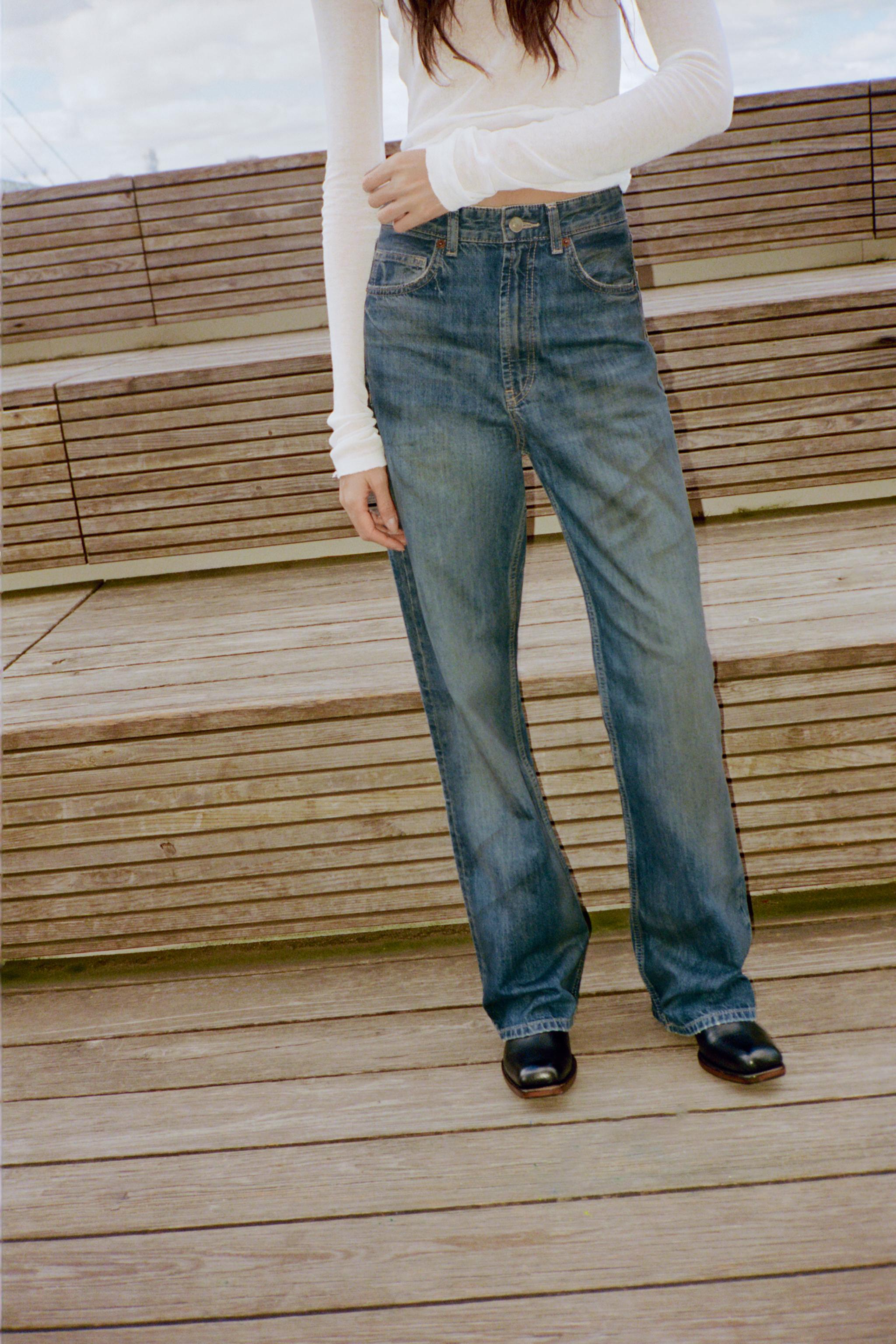 Trf High Waist Wide Leg Full Length Jeans