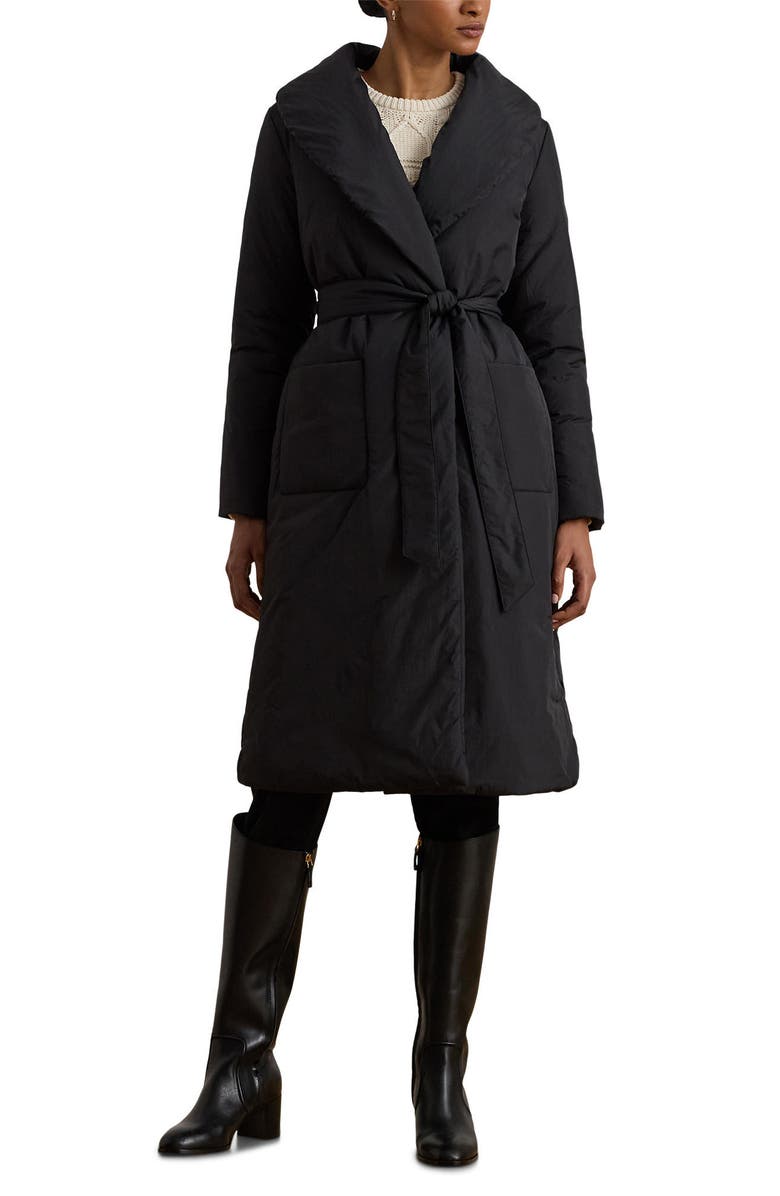 Puffer Long Wrap Jacket