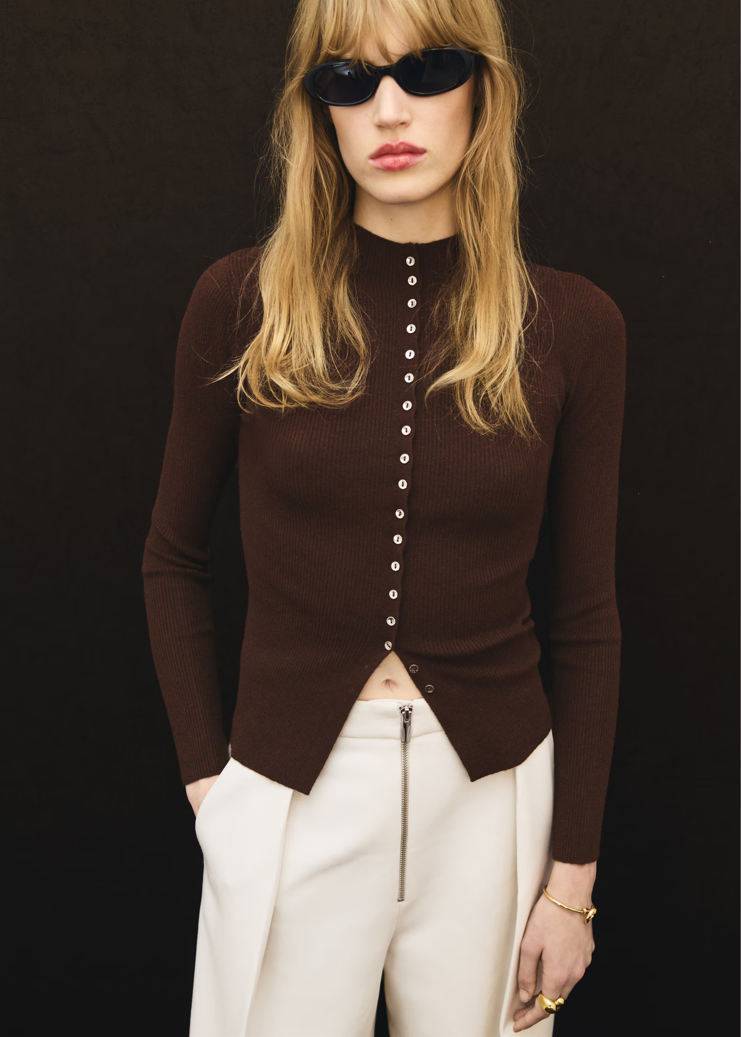 Fine Rib Knit Cardigan - Women | Mango United Kingdom