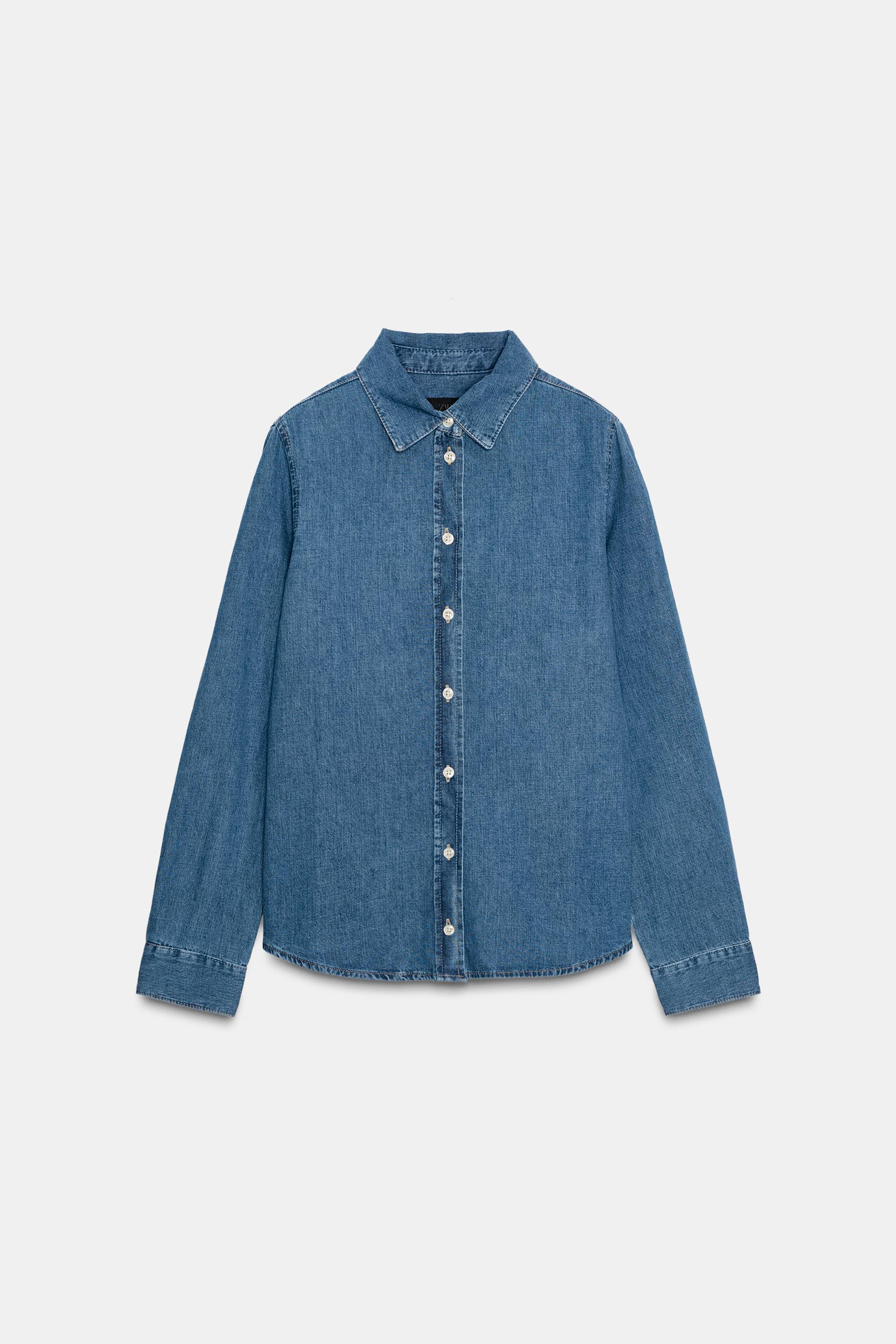 Zw Collection Slim-Fit Denim Shirt