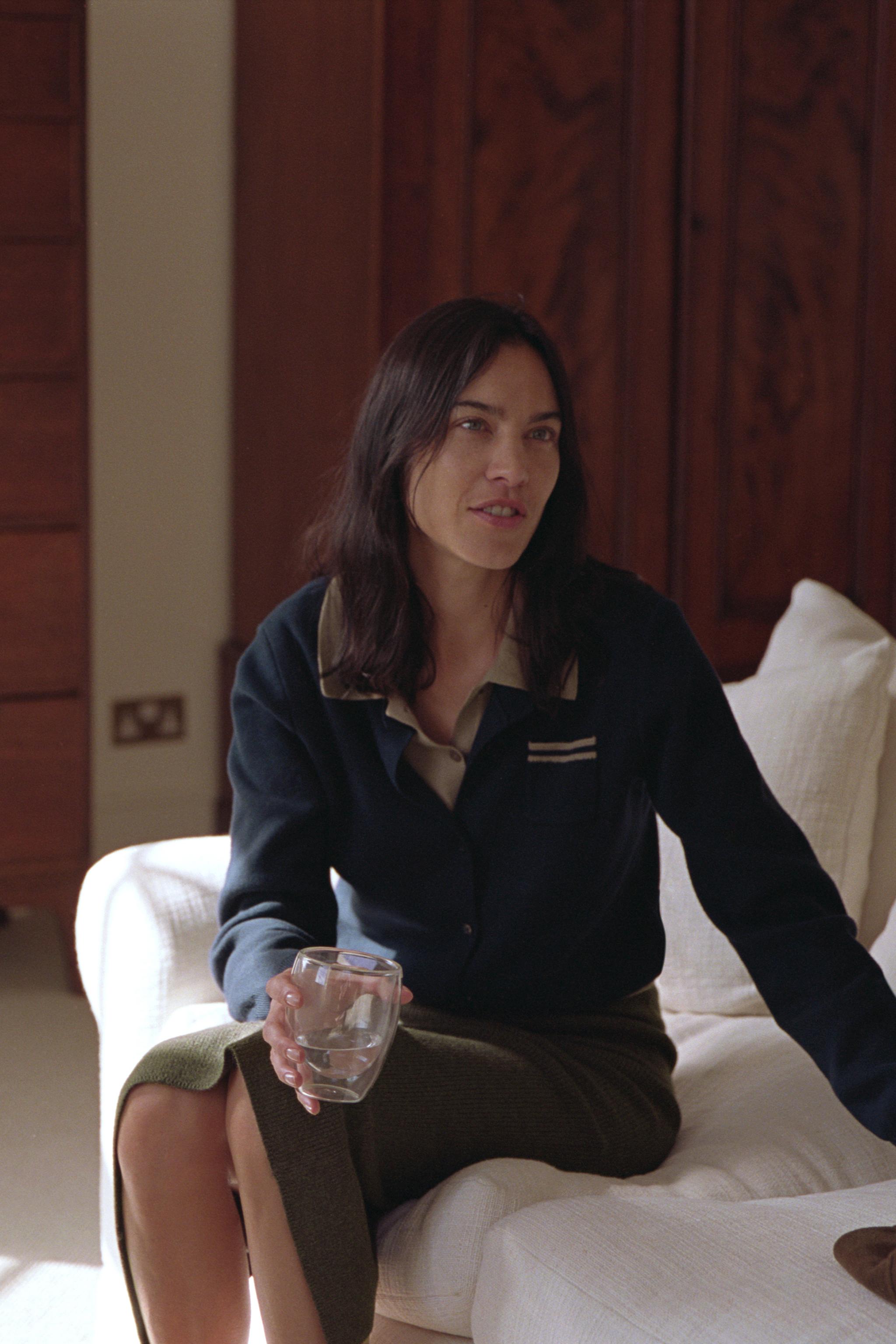 Contrast Double Layer Knit Polo Cardigan