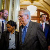 Obama Hater Mitch McConnell Falls After ICE Protester Run-In