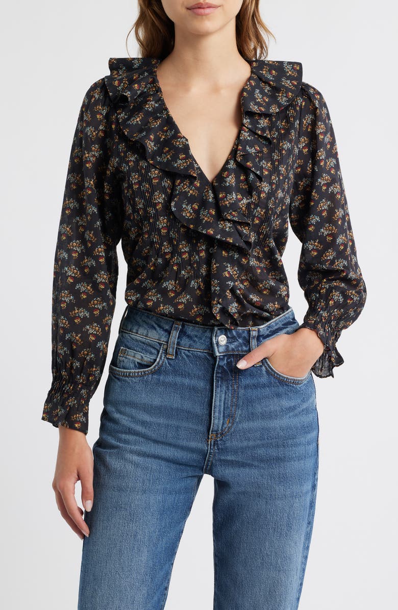 Hardy Ruffle Pintuck Organic Cotton Top