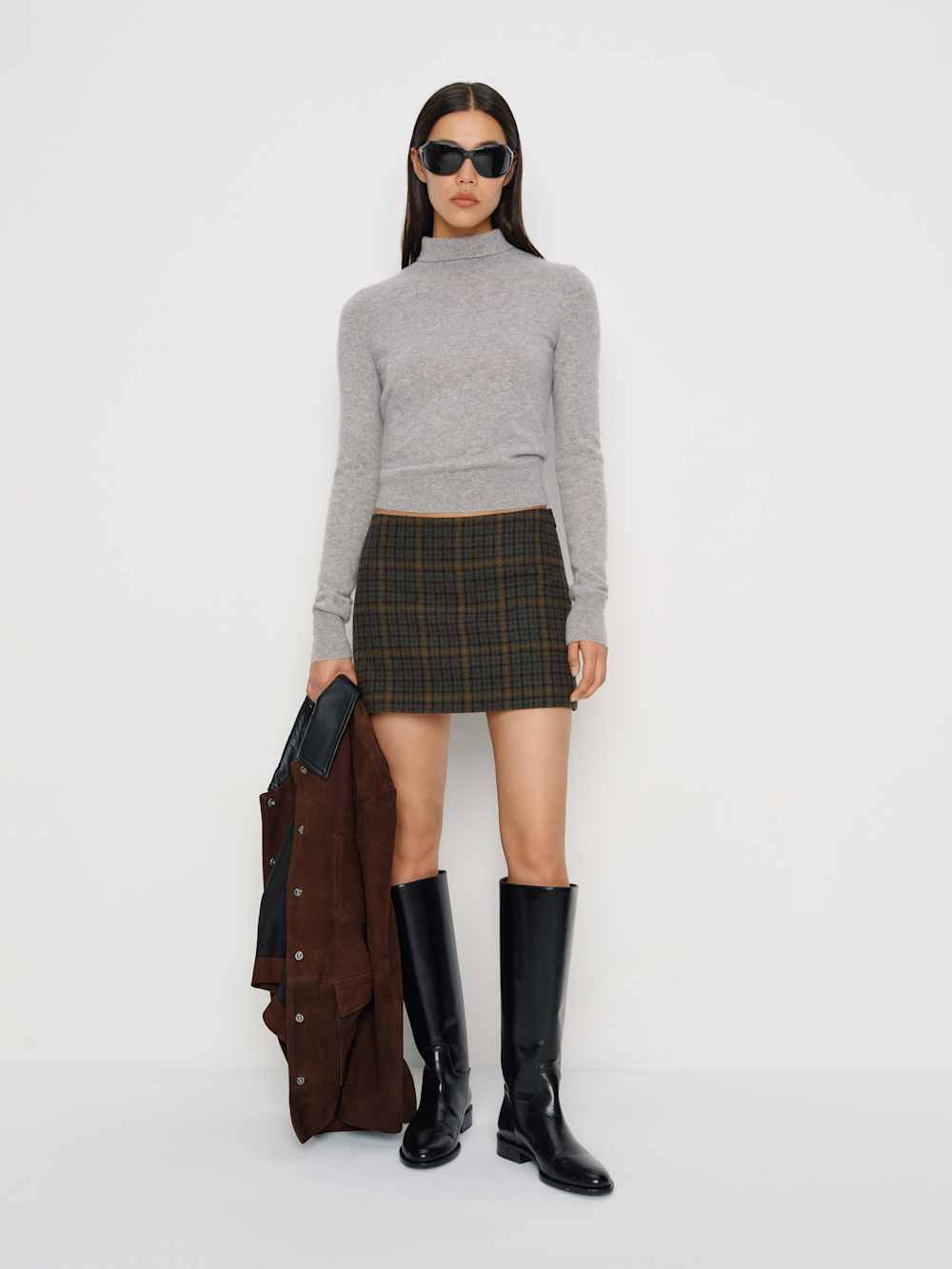 Carla Low Waist Wool Skirt